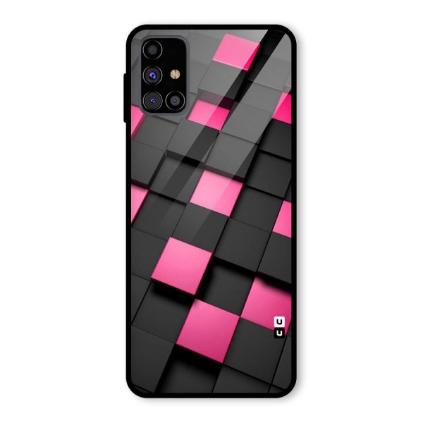 Blocks Diagonal Glass Back Case for Galaxy M31s