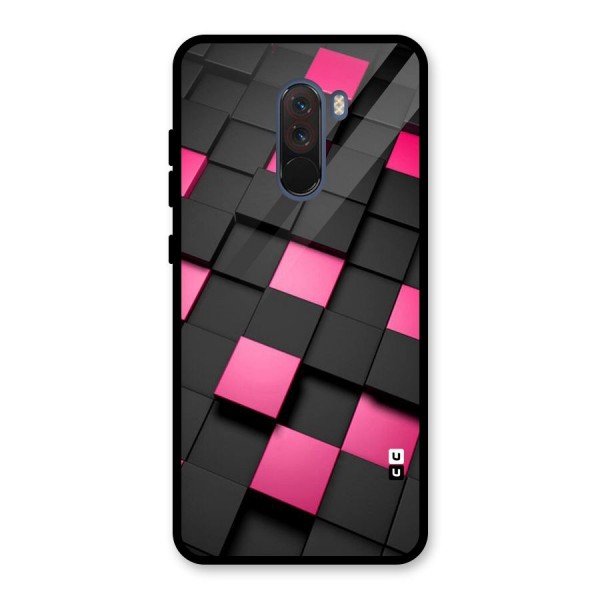 Blocks Diagonal Glass Back Case for Poco F1