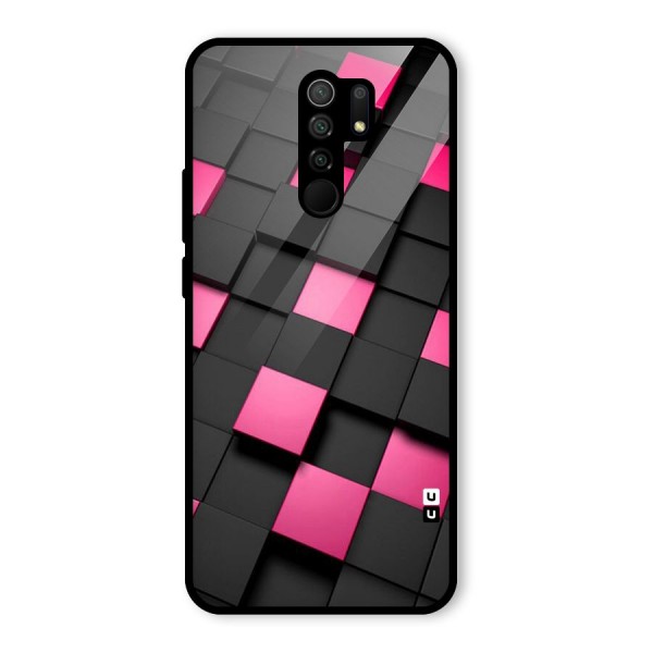 Blocks Diagonal Glass Back Case for Redmi 9 Prime