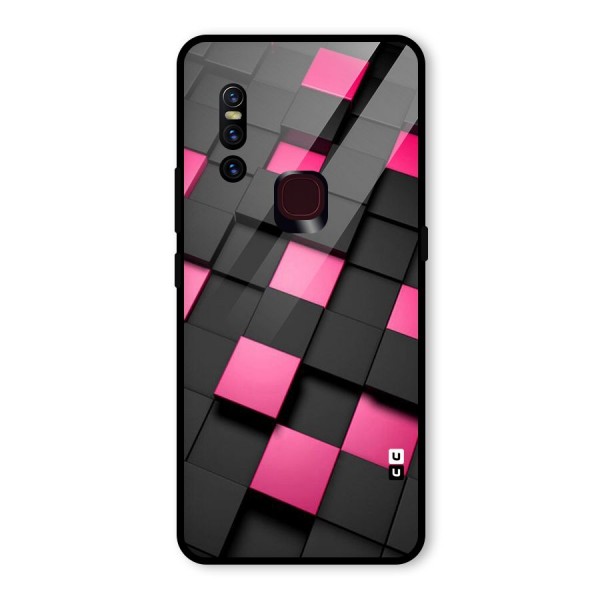 Blocks Diagonal Glass Back Case for Vivo V15