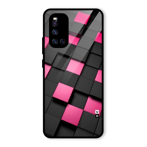 Blocks Diagonal Glass Back Case for Vivo V19