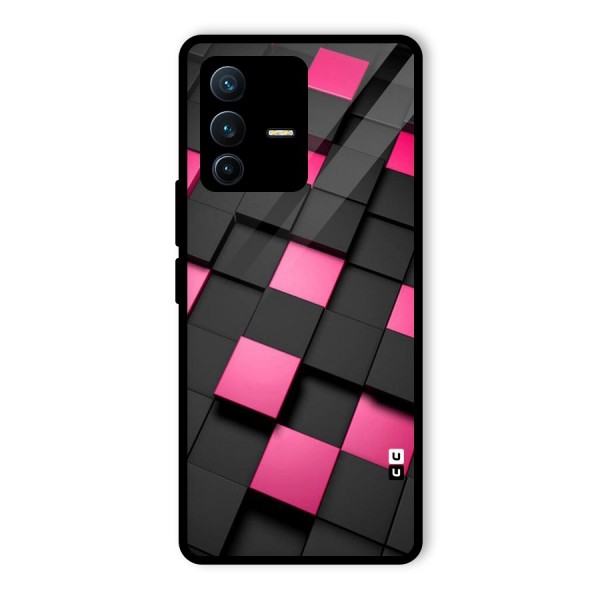 Blocks Diagonal Glass Back Case for Vivo V23 Pro