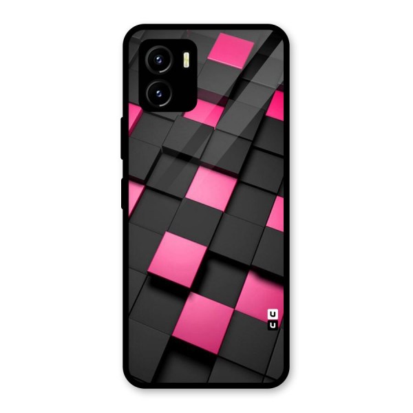 Blocks Diagonal Glass Back Case for Vivo Y15s