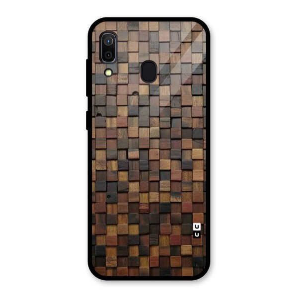 Blocks Of Wood Glass Back Case for Galaxy A30