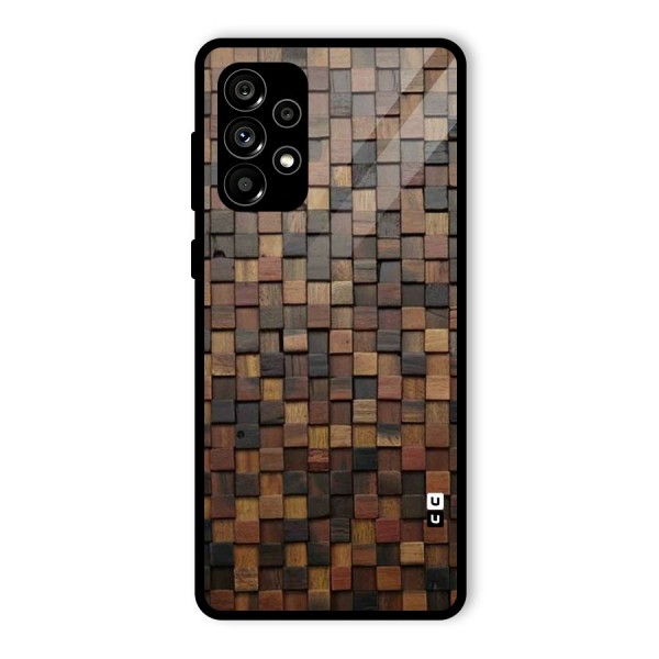 Blocks Of Wood Glass Back Case for Galaxy A73 5G