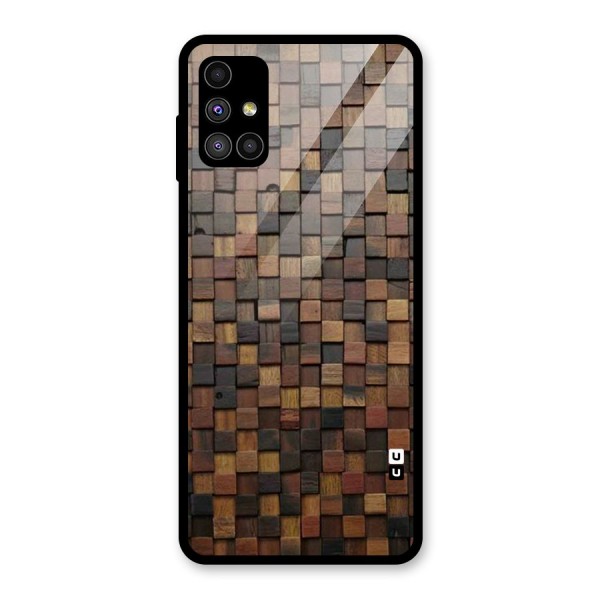 Blocks Of Wood Glass Back Case for Galaxy M51
