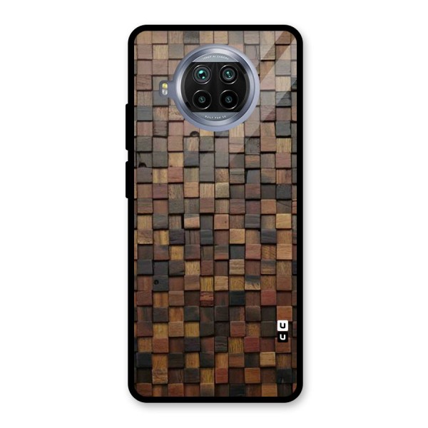 Blocks Of Wood Glass Back Case for Mi 10i