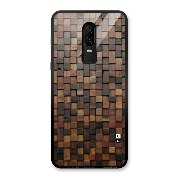 Blocks Of Wood Glass Back Case for OnePlus 6