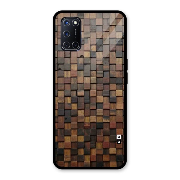 Blocks Of Wood Glass Back Case for Oppo A52