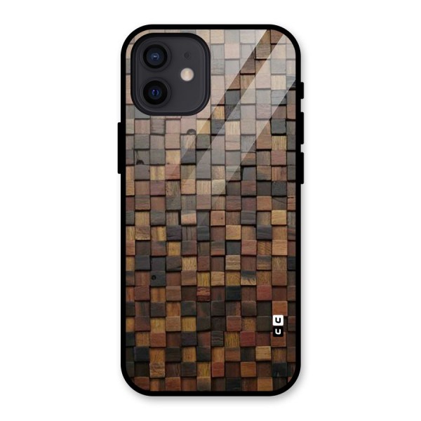 Blocks Of Wood Glass Back Case for iPhone 12