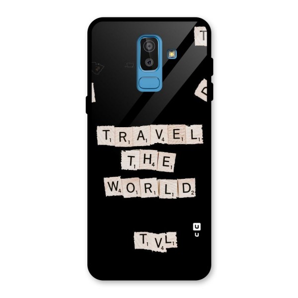 Blocks Travel Glass Back Case for Galaxy J8