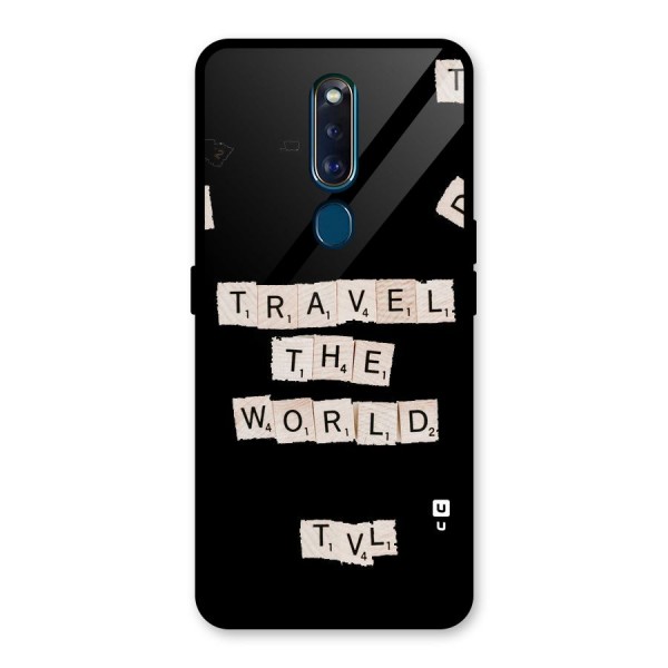 Blocks Travel Glass Back Case for Oppo F11 Pro