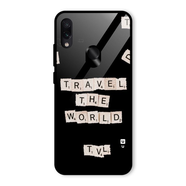 Blocks Travel Glass Back Case for Redmi Note 7