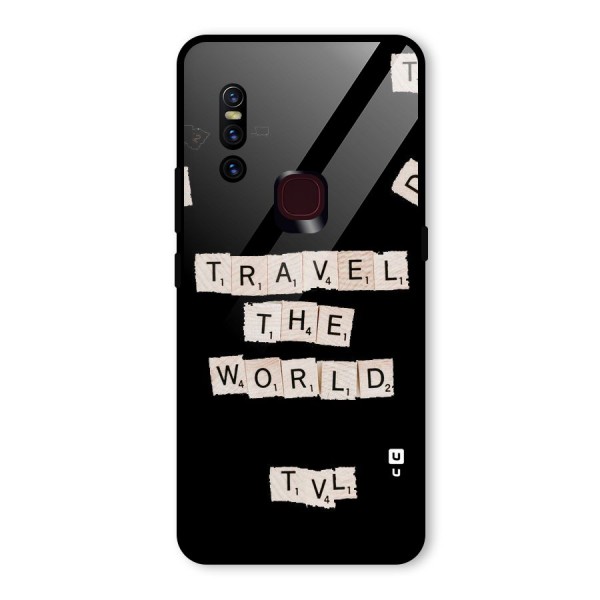 Blocks Travel Glass Back Case for Vivo V15