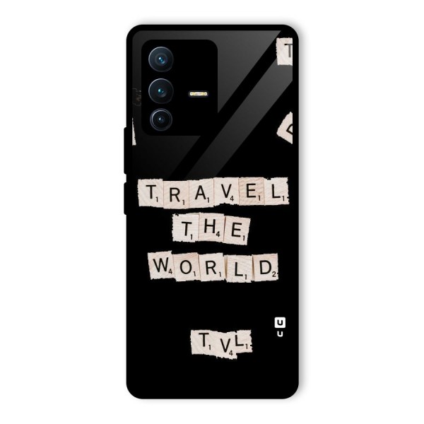 Blocks Travel Glass Back Case for Vivo V23 Pro