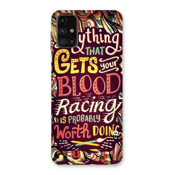 Blood Racing Back Case for Galaxy M31s