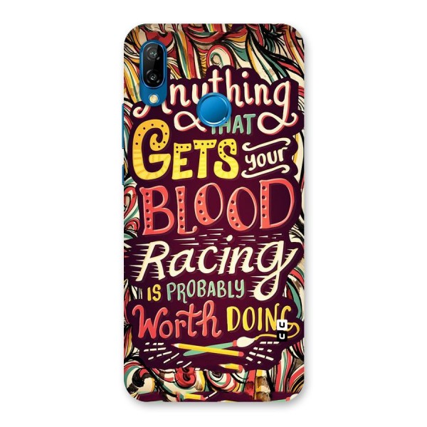 Blood Racing Back Case for Huawei P20 Lite