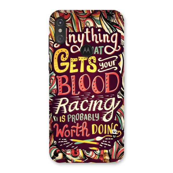 Blood Racing Back Case for Motorola One Power