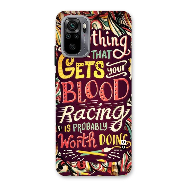 Blood Racing Back Case for Redmi Note 10