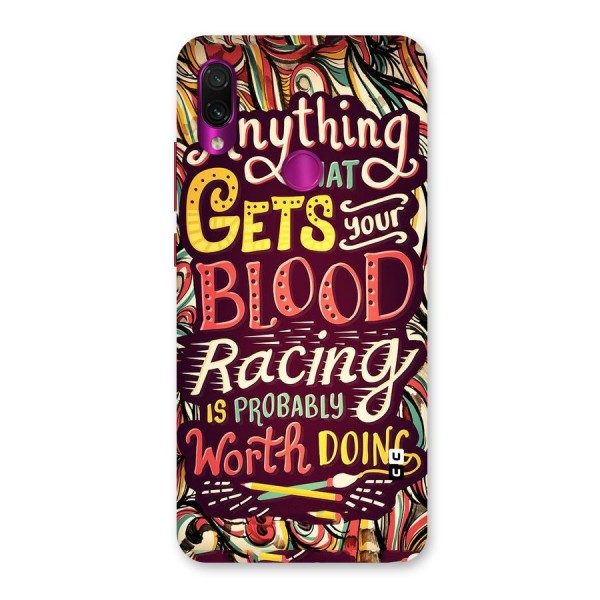 Blood Racing Back Case for Redmi Note 7 Pro