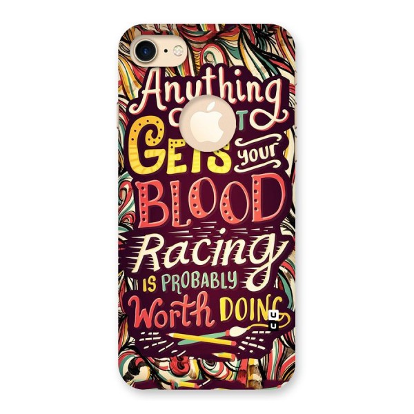 Blood Racing Back Case for iPhone 8 Logo Cut