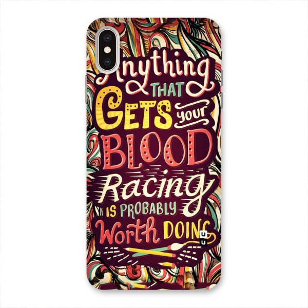 Blood Racing Back Case for iPhone XS Max