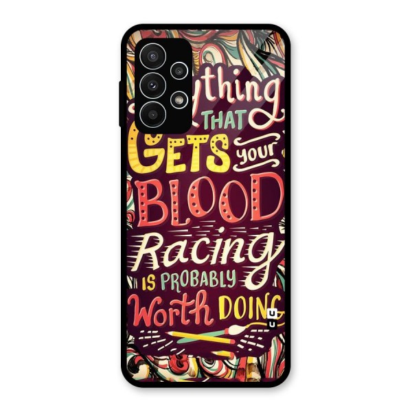 Blood Racing Glass Back Case for Galaxy A23