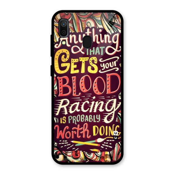 Blood Racing Glass Back Case for Galaxy A30