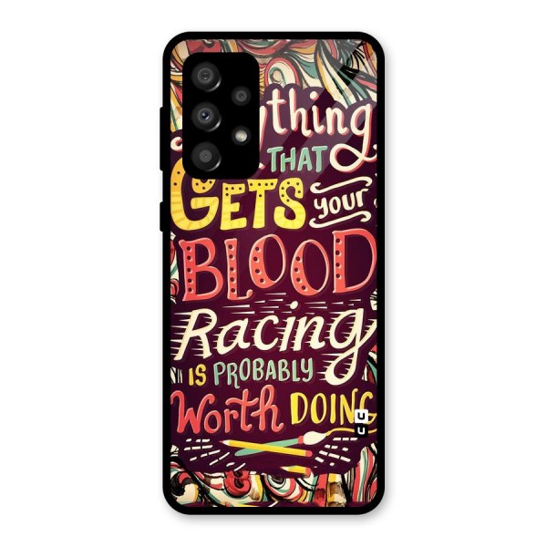 Blood Racing Glass Back Case for Galaxy A32