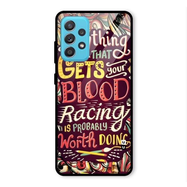 Blood Racing Glass Back Case for Galaxy A52s 5G