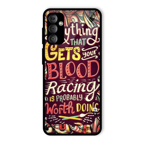 Blood Racing Glass Back Case for Galaxy F23