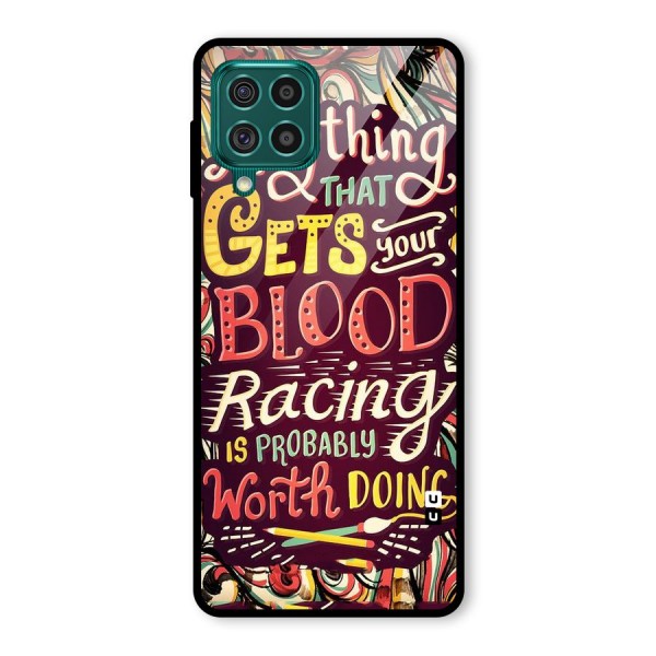 Blood Racing Glass Back Case for Galaxy F62