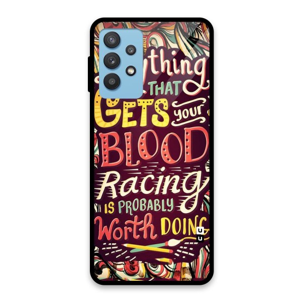 Blood Racing Glass Back Case for Galaxy M32 5G