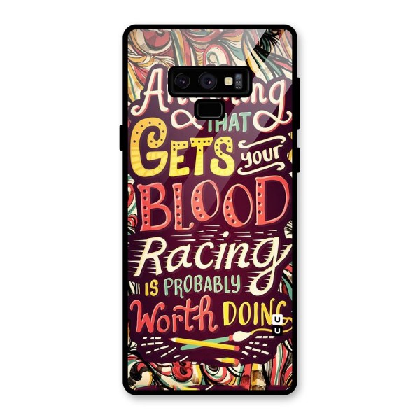 Blood Racing Glass Back Case for Galaxy Note 9