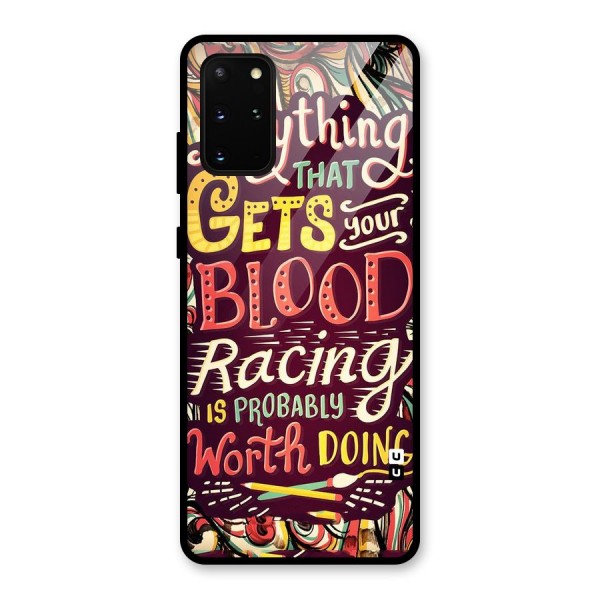 Blood Racing Glass Back Case for Galaxy S20 Plus