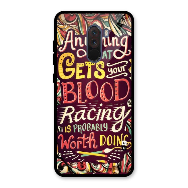 Blood Racing Glass Back Case for Poco F1