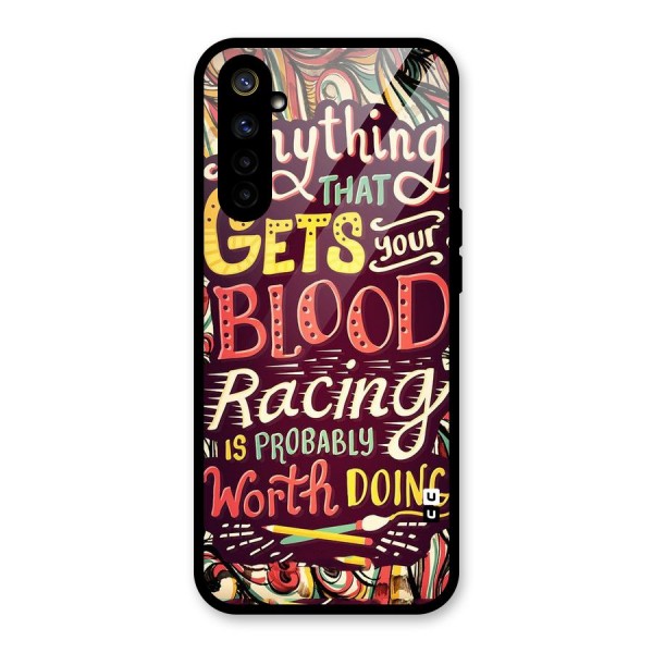 Blood Racing Glass Back Case for Realme 6