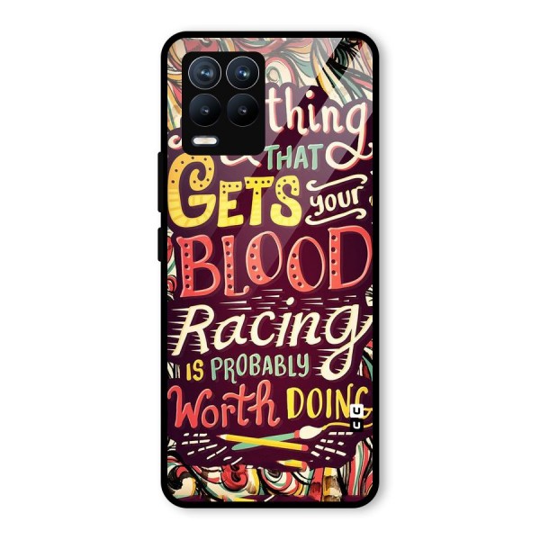 Blood Racing Glass Back Case for Realme 8 Pro