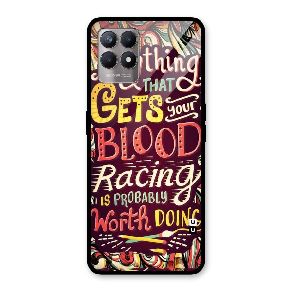 Blood Racing Glass Back Case for Realme 8i