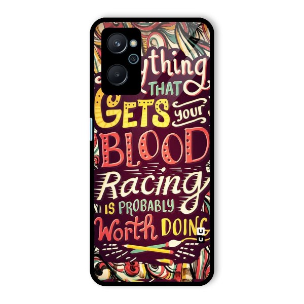 Blood Racing Glass Back Case for Realme 9i