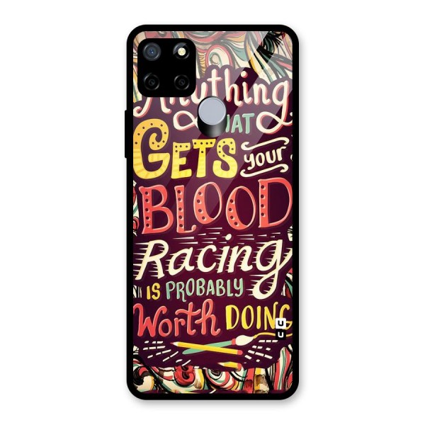 Blood Racing Glass Back Case for Realme C15