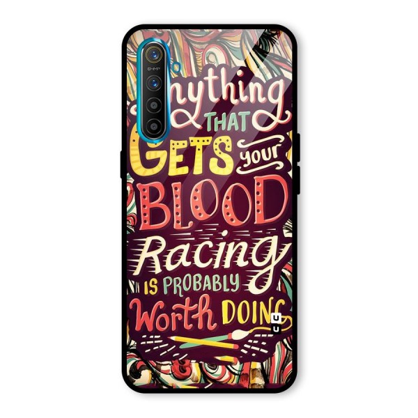 Blood Racing Glass Back Case for Realme XT