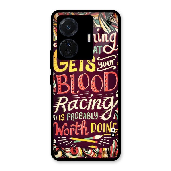 Blood Racing Glass Back Case for Vivo T1 Pro