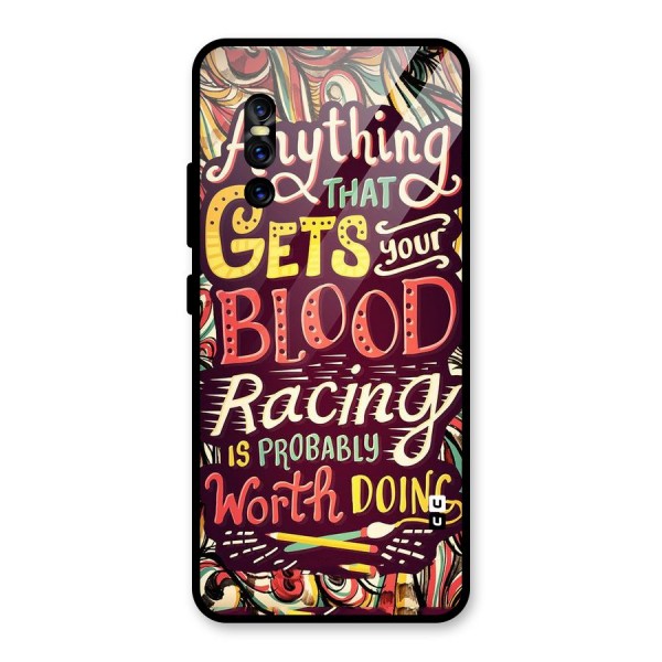 Blood Racing Glass Back Case for Vivo V15 Pro