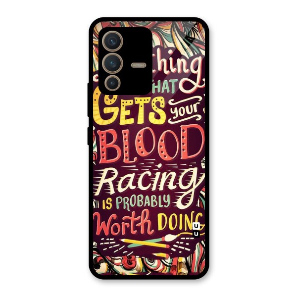 Blood Racing Glass Back Case for Vivo V23 5G