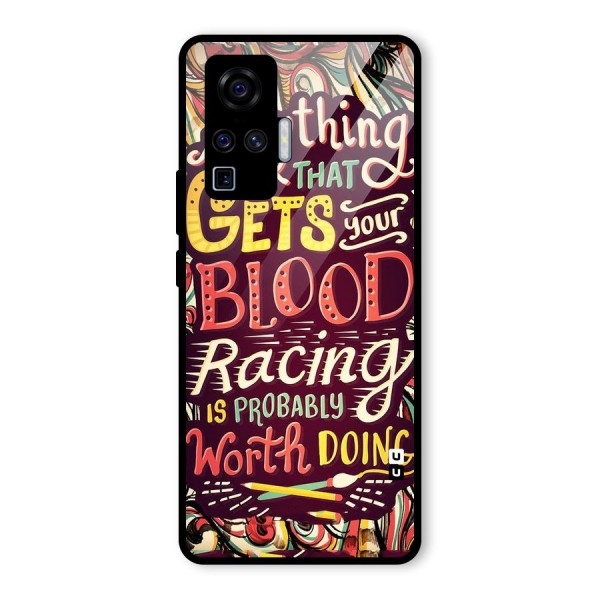 Blood Racing Glass Back Case for Vivo X50 Pro