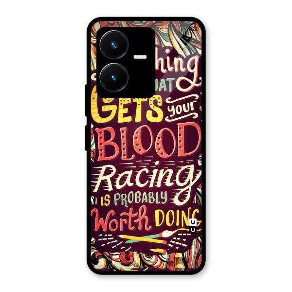 Blood Racing Glass Back Case for Vivo Y22