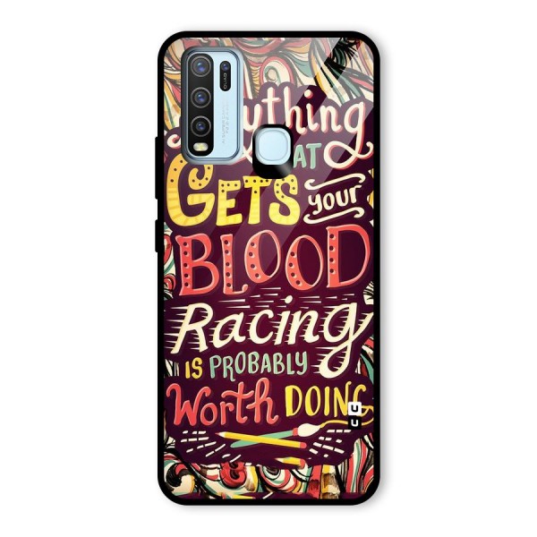 Blood Racing Glass Back Case for Vivo Y50