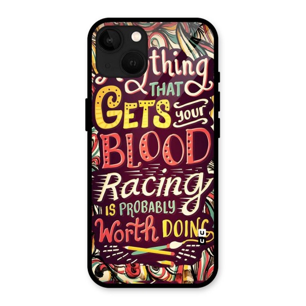 Blood Racing Glass Back Case for iPhone 13