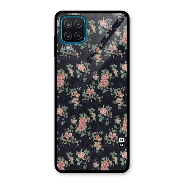 Bloom Black Glass Back Case for Galaxy A12